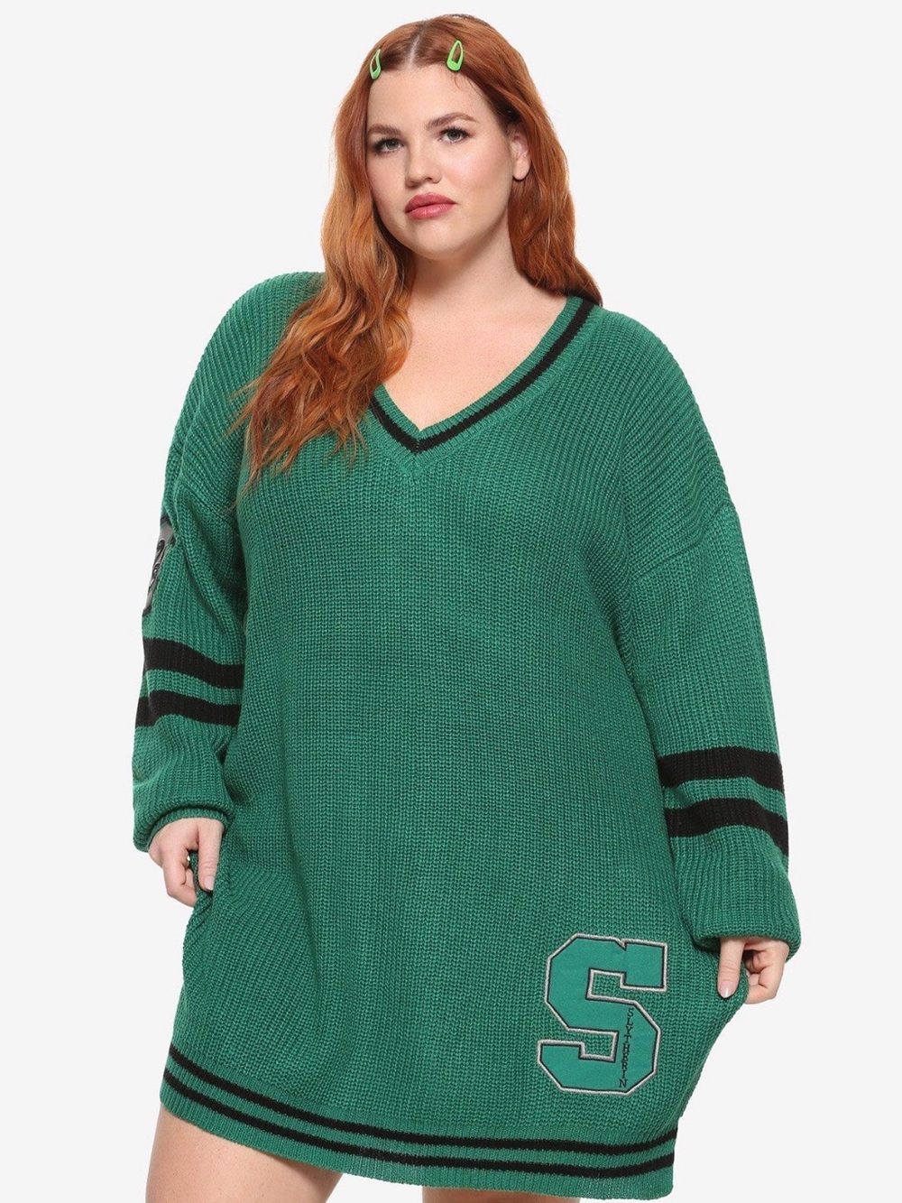 Harry Potter Slytherin Sweater Dress XL Green Oversized Hogwarts 2019 Hot Topic